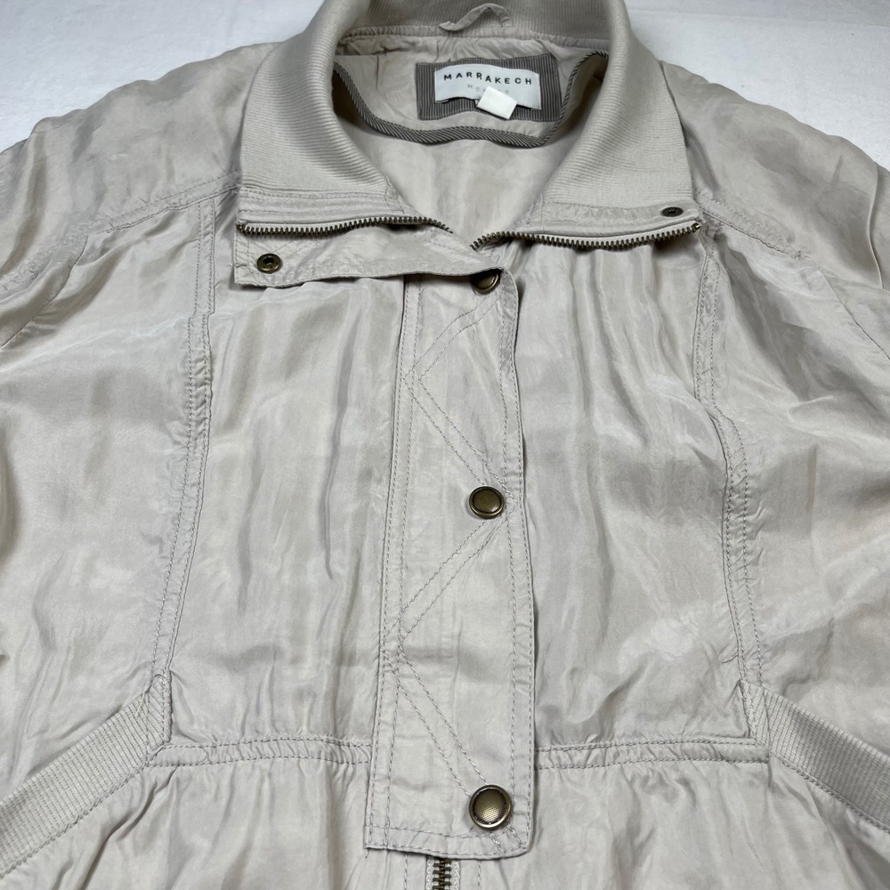 Marrakech Jacket Beige Lightweight Utility Drawst… - image 4